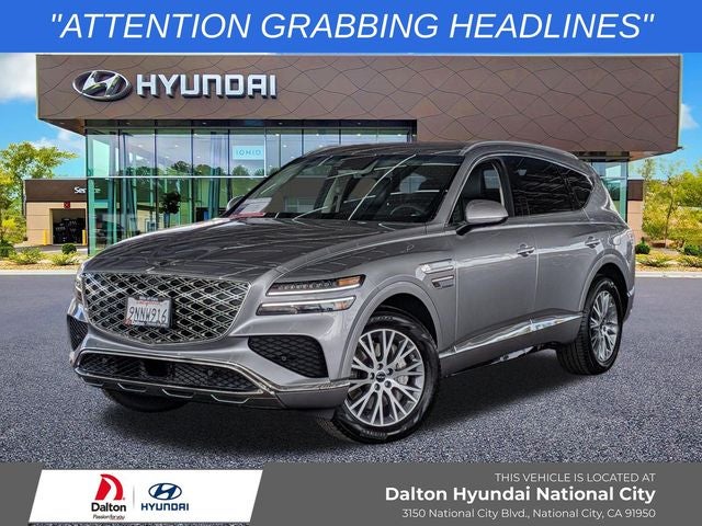 2025 Genesis GV80 2.5T in Silver — front three-quarter view